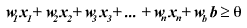 The Perceptron Fires when this Equation is True